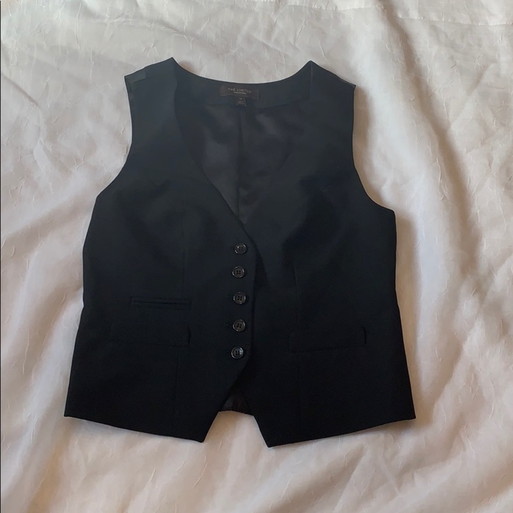 The Limited black tuxedo vest, xs